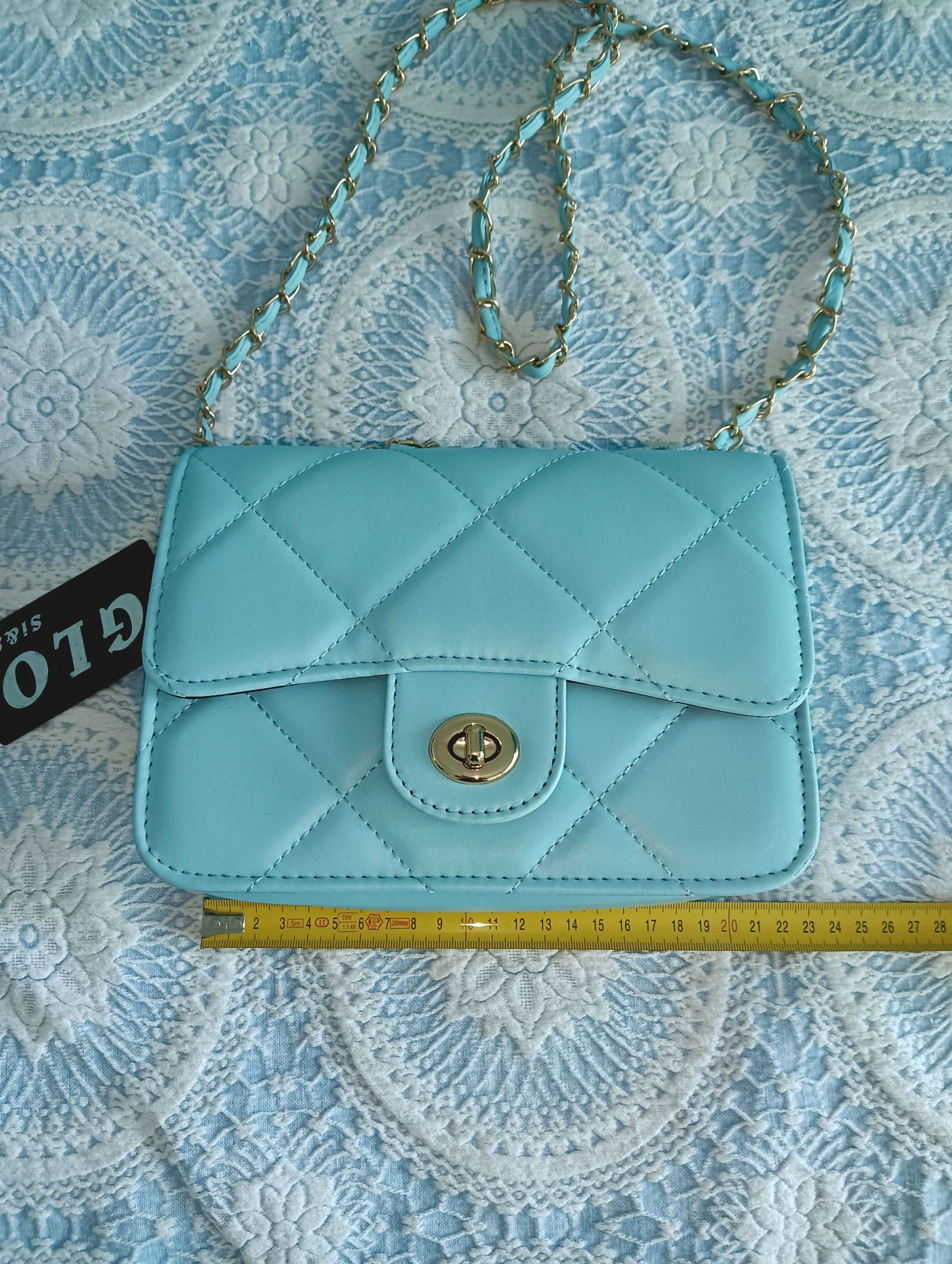 Turquoise Quilted Shoulder Bag – photo 4